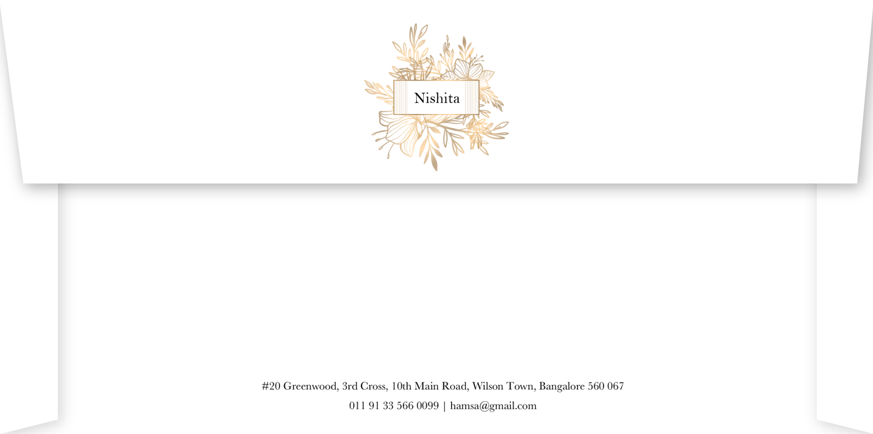 Letter Sheet Envelopes (8.7" x 4.3") - Golden Flower