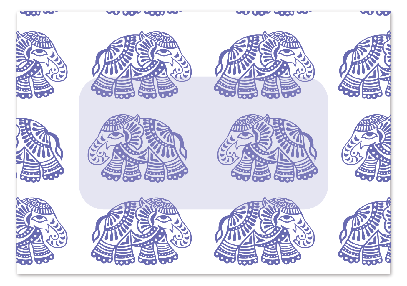 Folded Note Cards Envelope (4.4" x 3") - Elephant