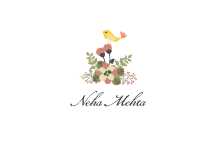 Cute Bird and Flower