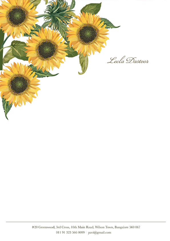 Letter Sheets - Sunflower