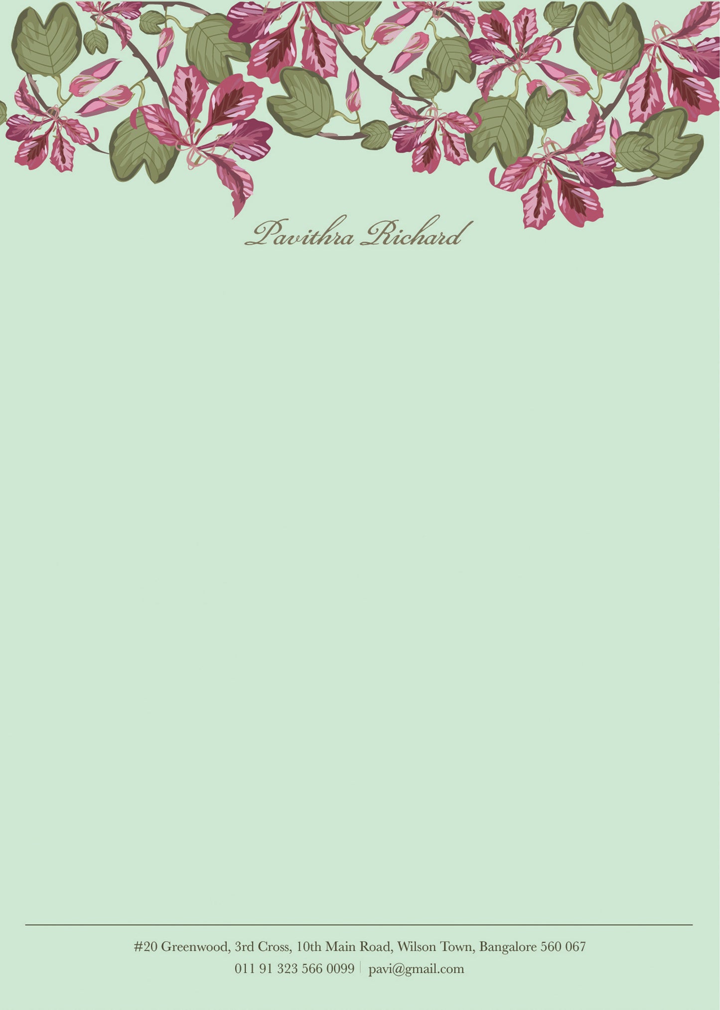 Letter Sheets - Flora Rosa