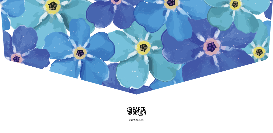 Watercolor Blue Flower