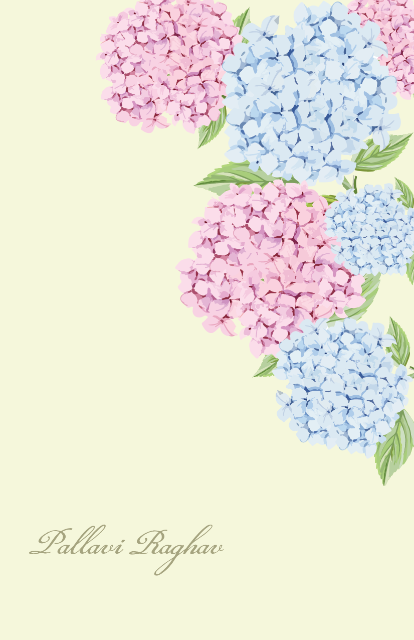 Large Notepads - Hydrangea