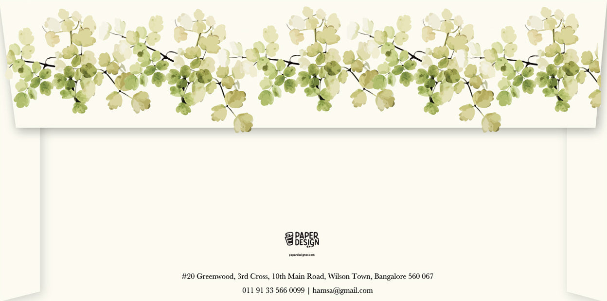 Letter Sheet Envelopes (8.7" x 4.3") - Leaves