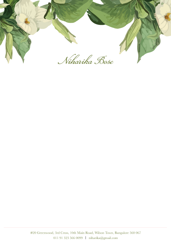 Letter Sheets - Floral Creeper