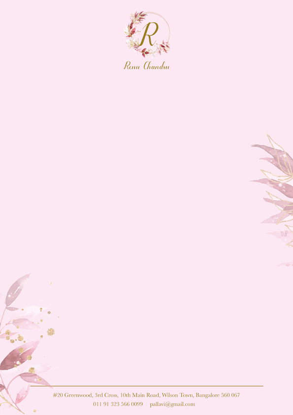 Letter Sheets - Floral Wreath