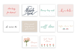 Just (Set of 10 Mini Cards with Envelopes)