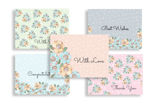 Pastel Flora (Set of 10 Mini Cards with Envelopes)