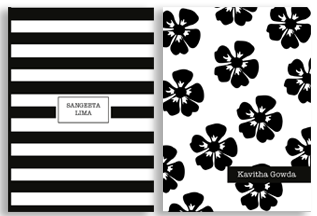 Hard Cover Pocket Notebook - Black & White