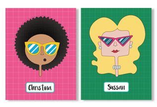 Hard Cover Pocket Notebook - Curly Cool and Bombshell