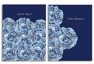 Hard Cover Pocket Notebook - Floral Shibori