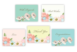 Watercolour Pastels (Set of 10 Mini Cards with Envelopes)