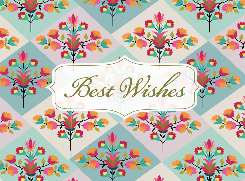 Chequered Motif (Set of 10 Mini Cards with Envelopes)