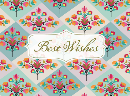 Chequered Motif (Set of 10 Mini Cards with Envelopes)
