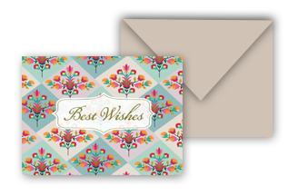 Chequered Motif (Set of 10 Mini Cards with Envelopes)