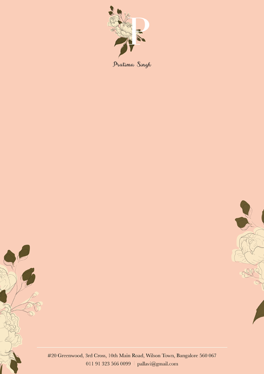 Letter Sheets - Floral Letter