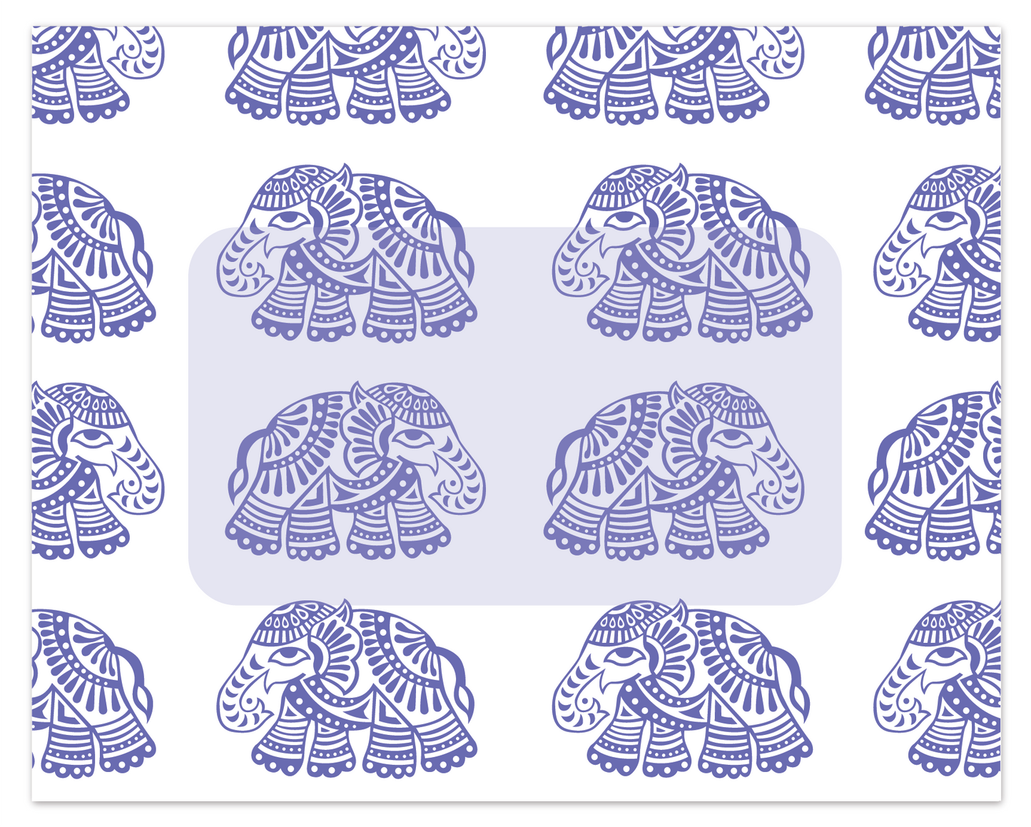 Flat Note Cards Envelope (5.5" x 4.4") - Elephant