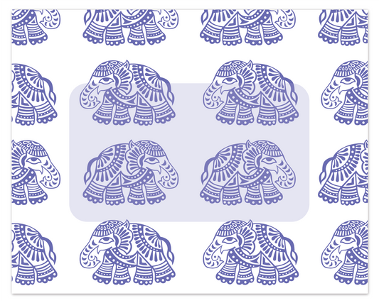 Flat Note Cards Envelope (5.5" x 4.4") - Elephant