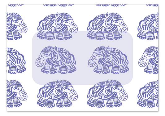 Folded Note Cards Envelope (4.4" x 3") - Elephant
