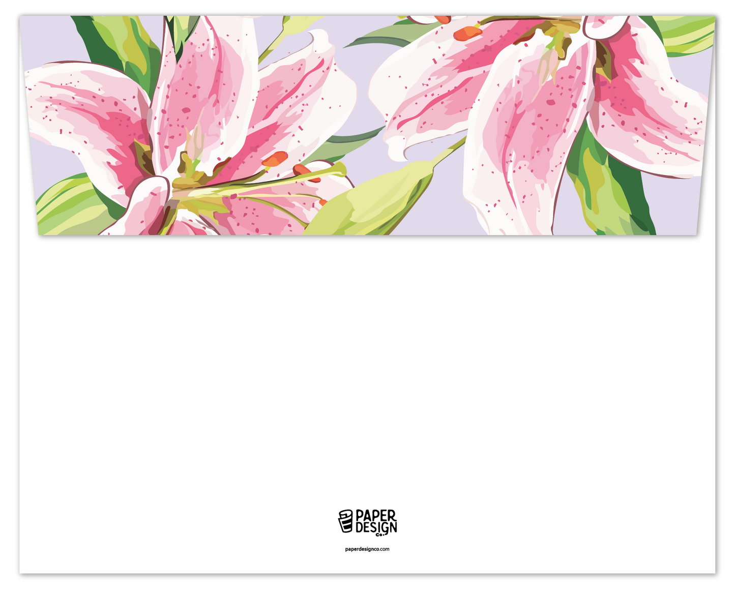 Flat Note Cards Envelope (5.5" x 4.4") - Lilies
