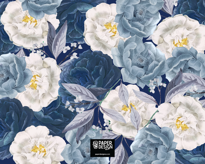 Flat Note Cards - Blue Rose