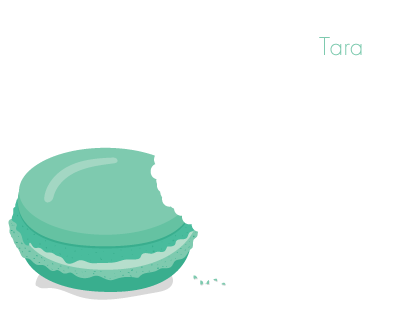 Flat Note Cards - Macaroons