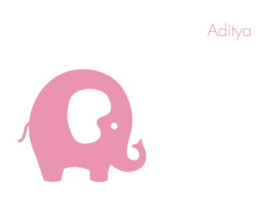 Flat Note Cards - Baby Elephant