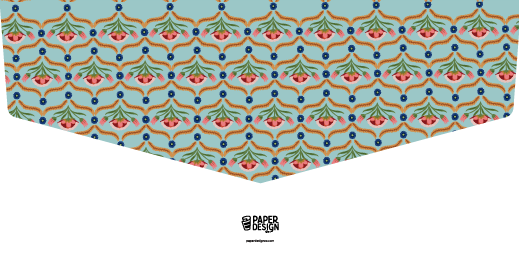 Floral Pattern Sea Green