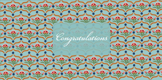 Floral Pattern Sea Green