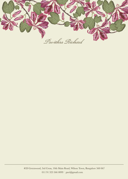 Letter Sheets - Flora Rosa