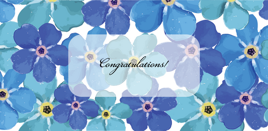 Watercolor Blue Flower