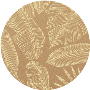 Kraft Gold Leaf Round Gift Tags