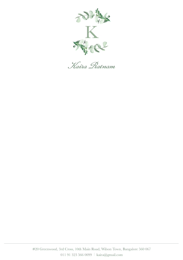 Letter Sheets - Floral Semi Crest