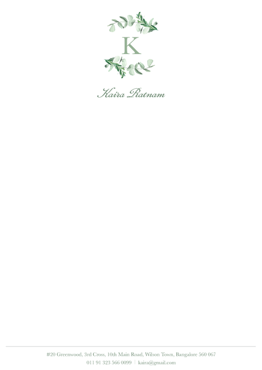 Letter Sheets - Floral Semi Crest