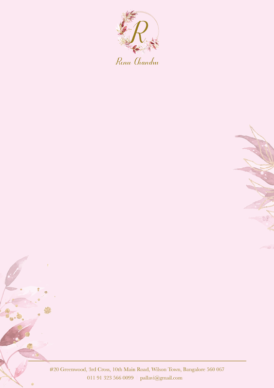 Letter Sheets - Floral Wreath