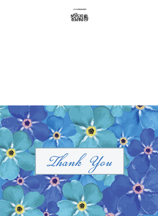 Watercolor Blue Flower (Set of 10 with Envelopes)