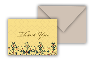 Vintage Floral - Thank You (Set of 10 Mini Cards with Envelopes)