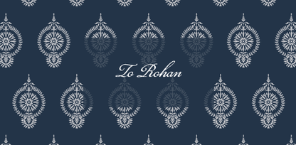 Ornamental Print Navy