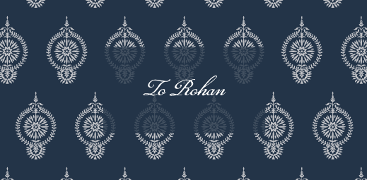 Ornamental Print Navy