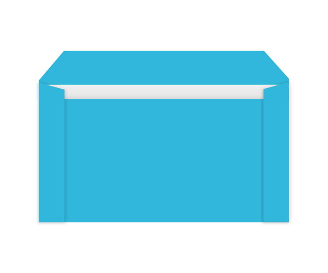 Notecard Folded Envelope Blue