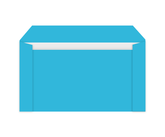 Notecard Folded Envelope Blue