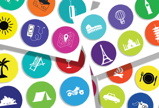 Travel Stickers - Places (Set of 36)