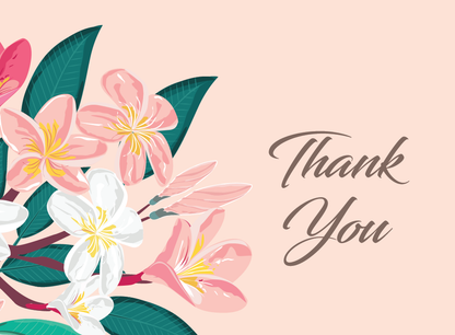 Temple Tree - Thank You (Set of 10 Mini Cards with Envelopes)