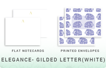 Elegance - Gilded Letter (White)