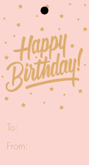 Typographic Gift tag