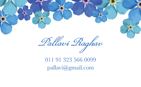 Watercolor Blue Flower