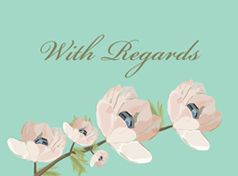 Watercolour Pastels - With Regards (Set of 10 Mini Cards with Envelopes)