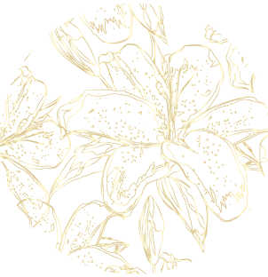 White Gilded Lily Gold Foiled Round Gift Tags