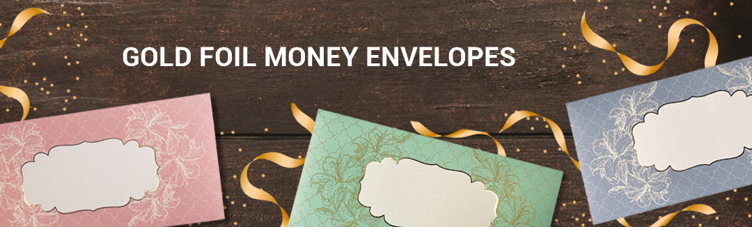 GOLD FOIL MONEY ENVELOPE - NON PERSONALISED (PACK OF 10)