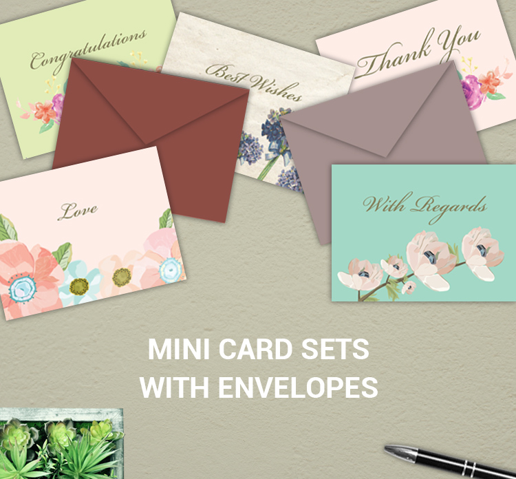 MINI CARDS WITH ENVELOPES (3.3